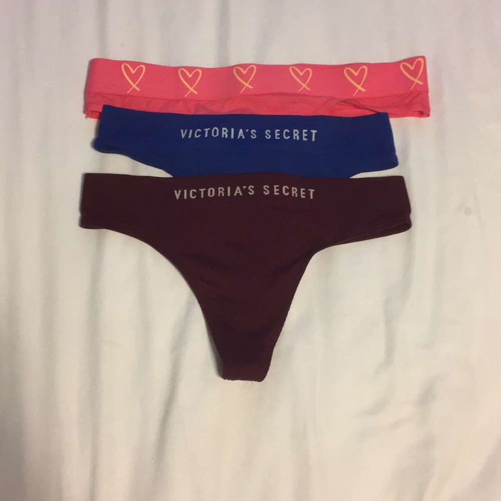 Three small Victoria secret thongs